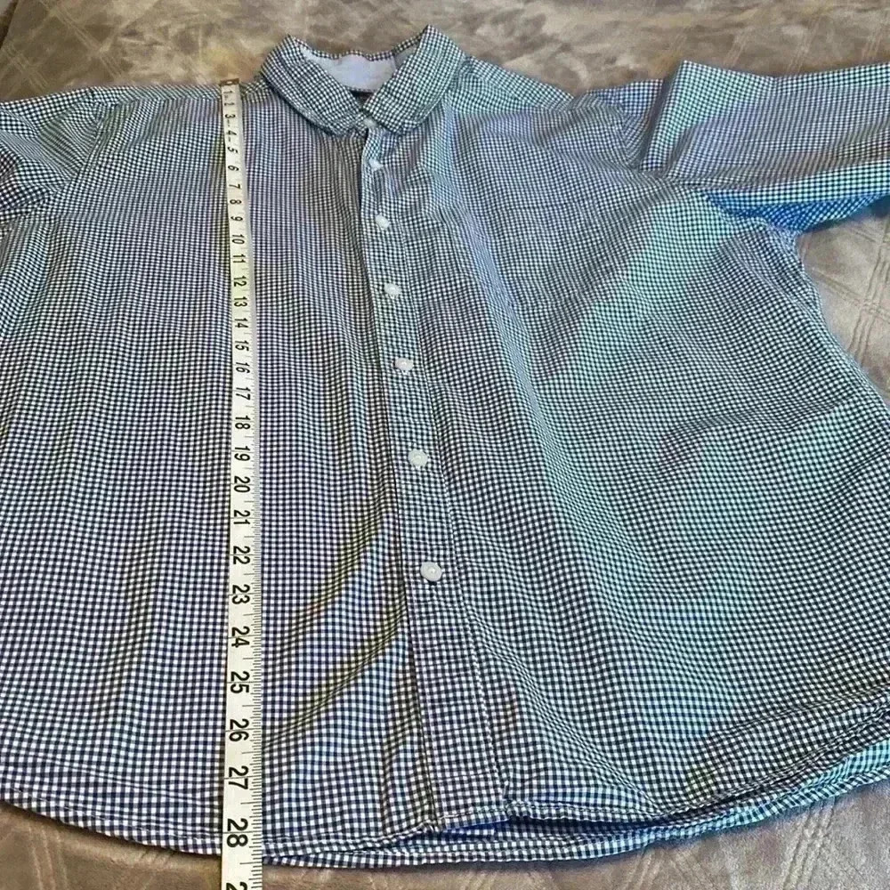 American Eagle Blue & White Seriously Soft Classic Fit Shirt in Size Large. - Picture 7 of 7